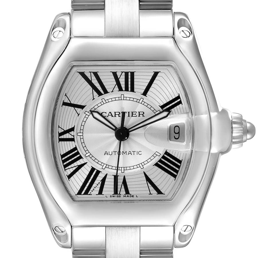 Cartier Roadster Silver Dial Large Steel Men's. (1 of 7)