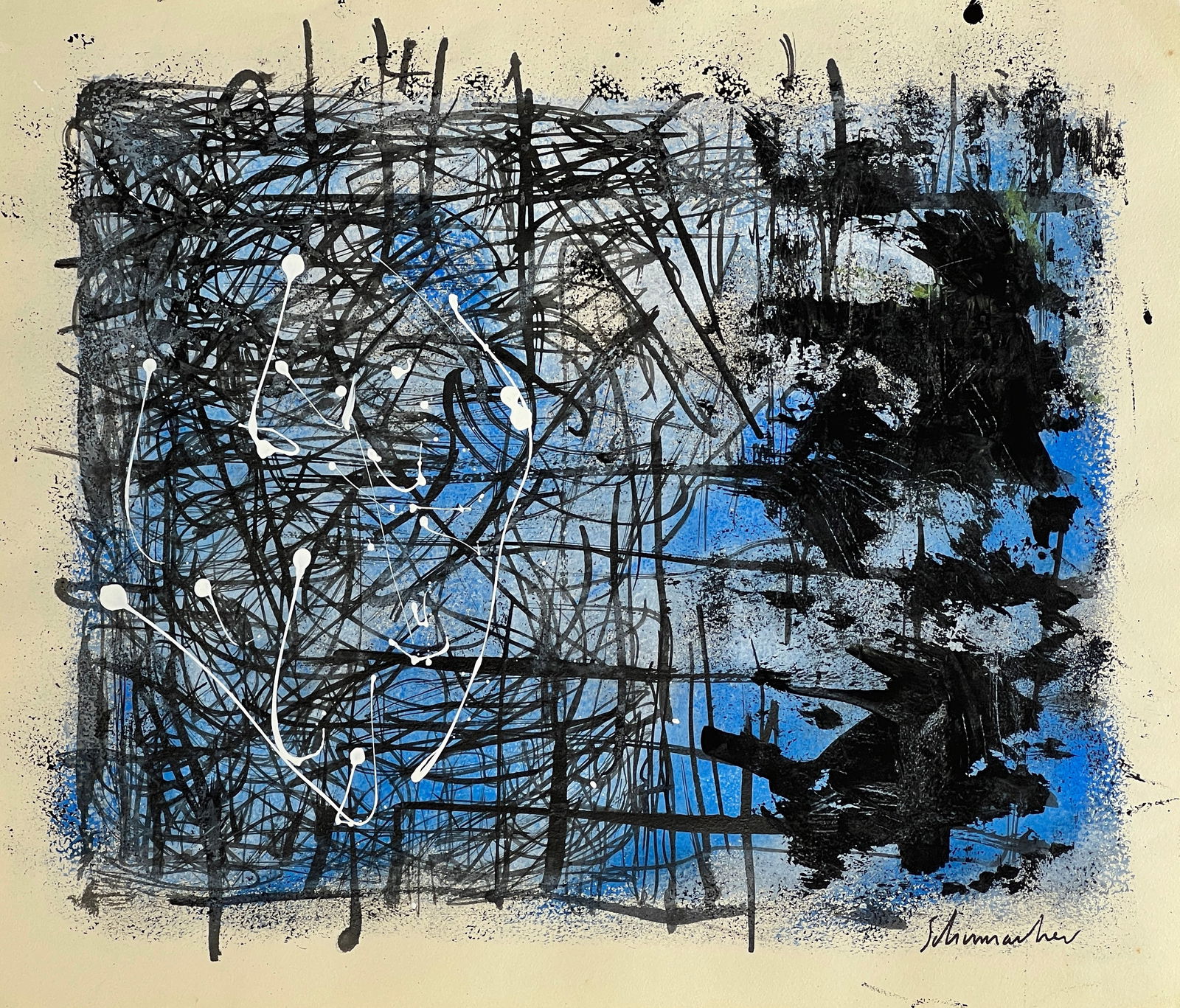 Emil Schumacher, Watercolor and ink on paper. (1 of 2)