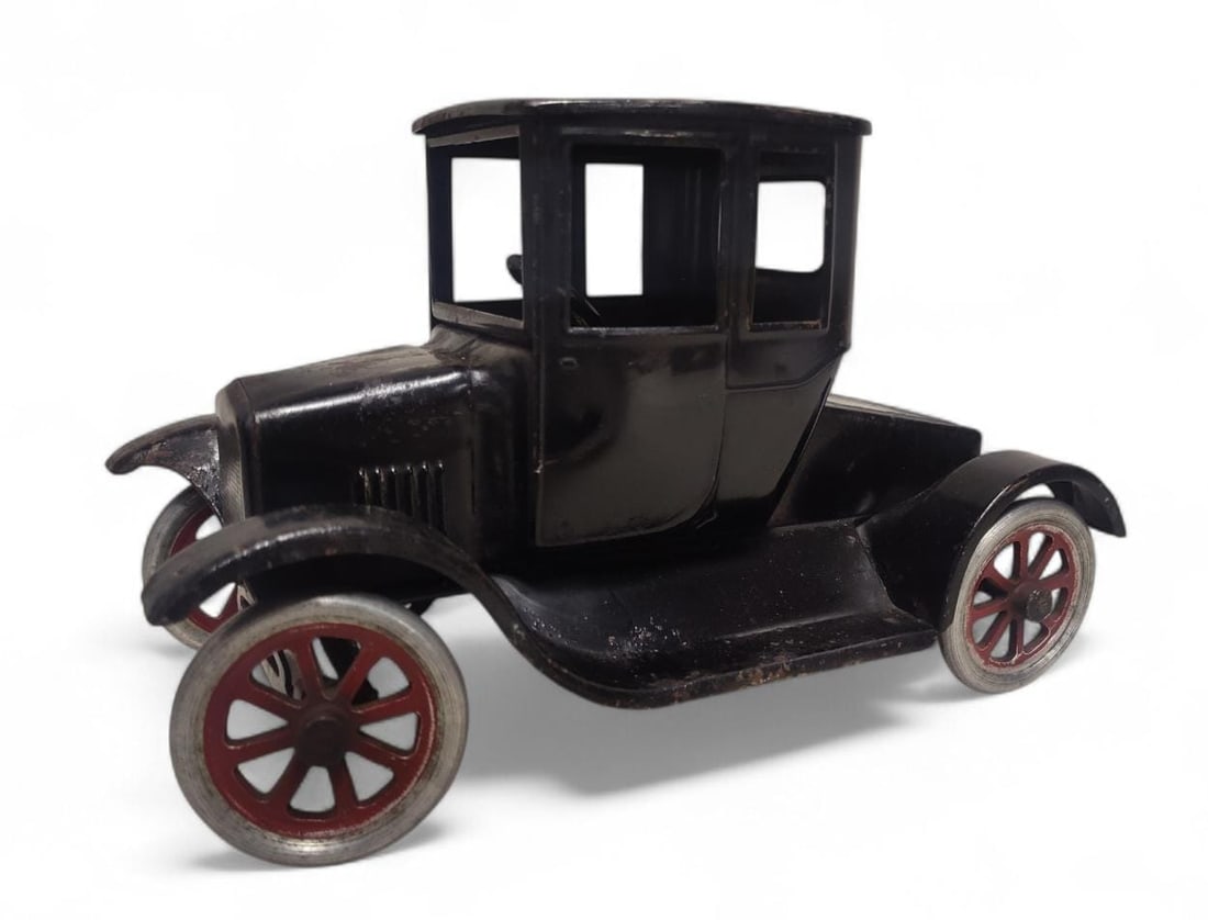 Pressed Steel c. 1920s BUDDY L PRESSED STEEL FLIVVER COUPE Toy. (1 of 6)