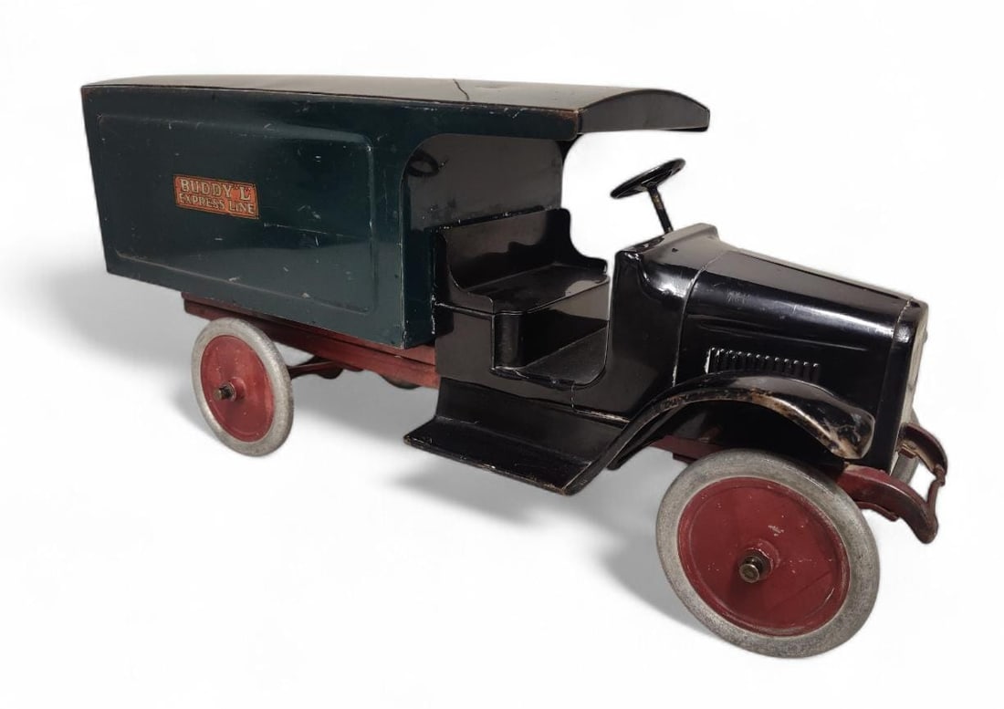 1920s Buddy "L" Express Line Pressed Steel Delivery Truck Toy. (1 of 12)