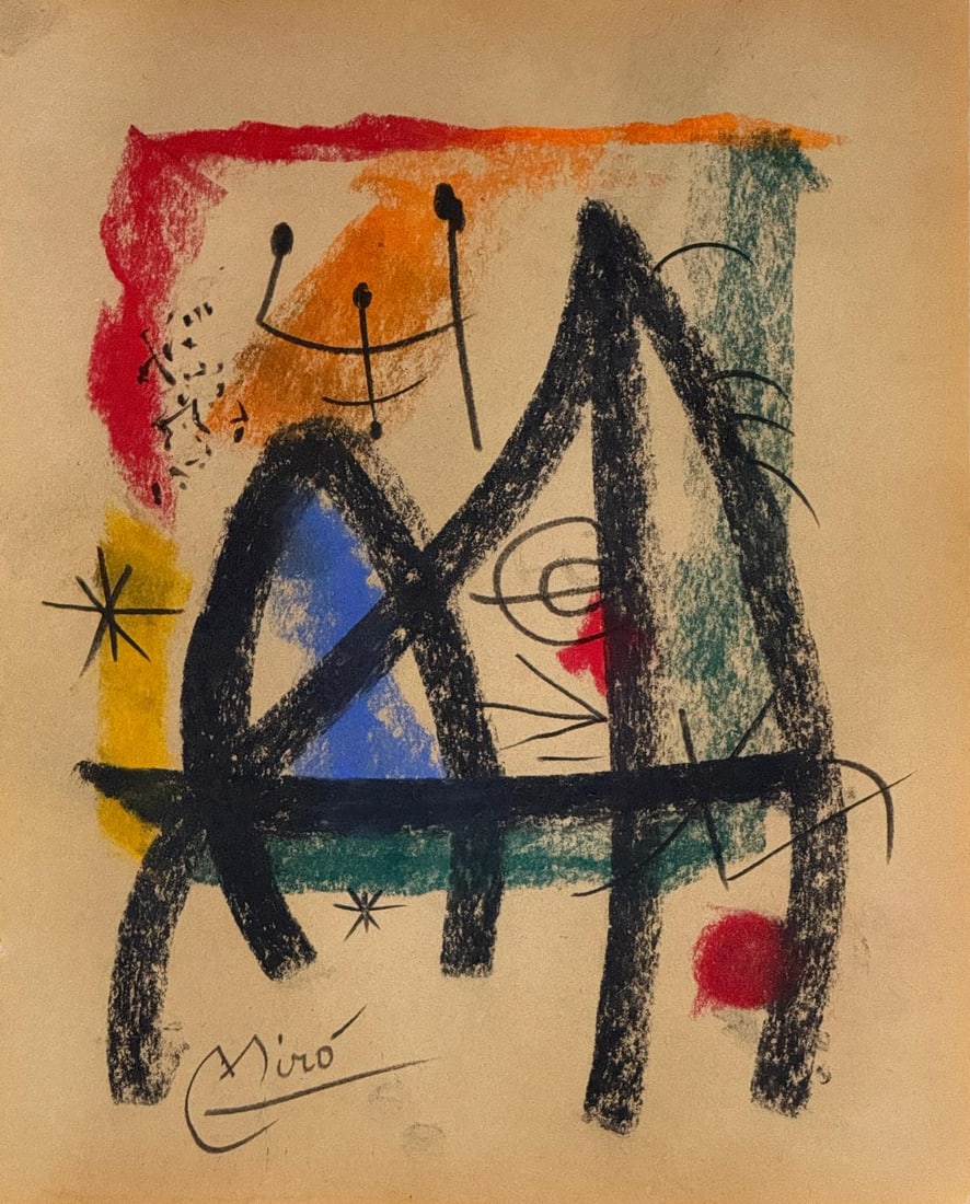 Joan Miro, Pastel on paper. (1 of 4)