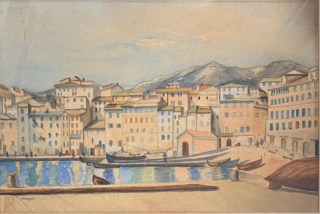Albert Marquet, Watercolor on paper.: Albert Marquet (1875–1947) Title: Untitled, Medium: Watercolor on paper, Size: 14.50 h x 22 w inches. It is a unique piece. We recommend that the buyer do their research before bidding on the lot. T