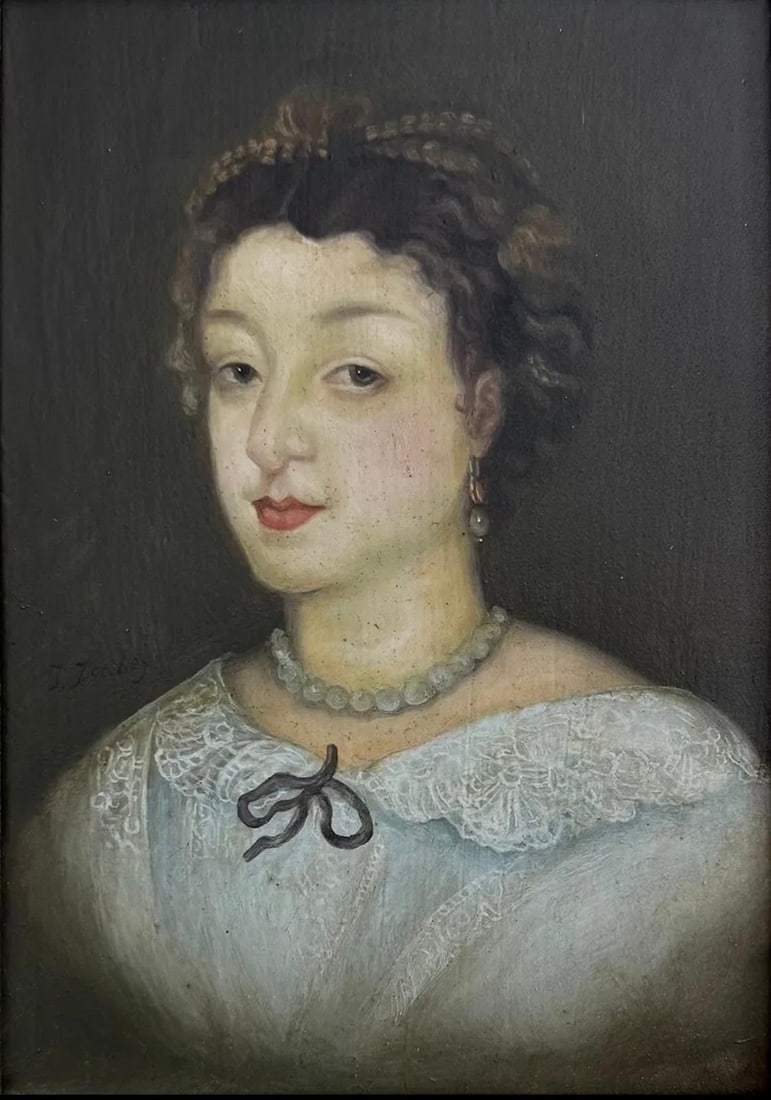 Jean-Baptiste Isabey, Oil on copper.: Jean-Baptiste Isabey (1767-1855) Title: Untitled (Portrait), Medium: Oil on copper, Date: Undated, Size: 6.25" h x 4.50" w inches. It is a unique piece. We recommend that the buyer do their research b