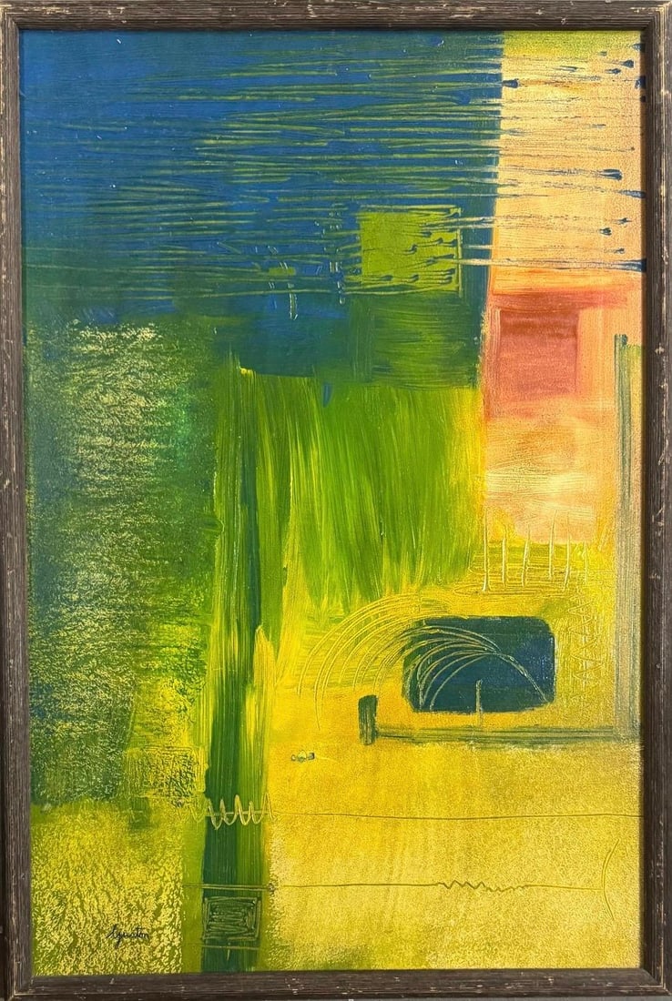 Philip Guston, Oil on canvas.: Philip Guston (1913-1980) Title: Untitled (Abstract composition), Medium: Oil on canvas, Size: 30" h x 20" w inches, Date: Undated. This lot is accompanied by a Certificate of Attribution and is not a