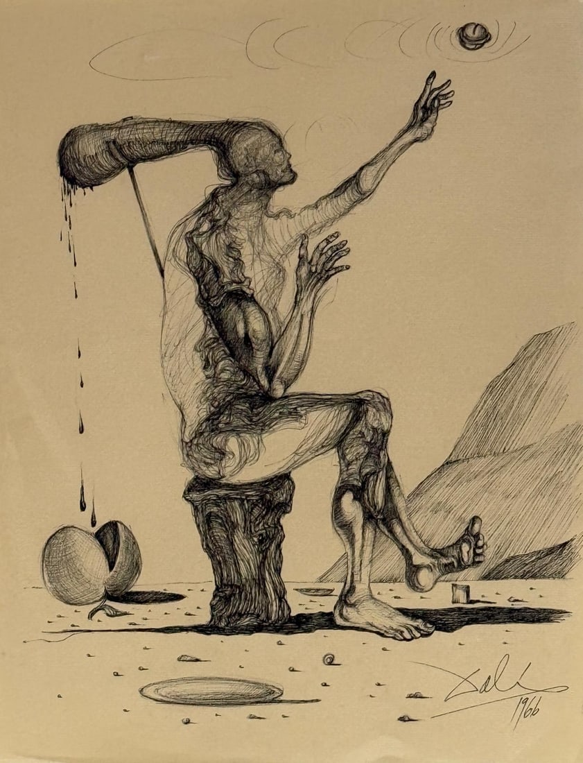 Salvador Dali, Oil on cardboard. (1 of 5)