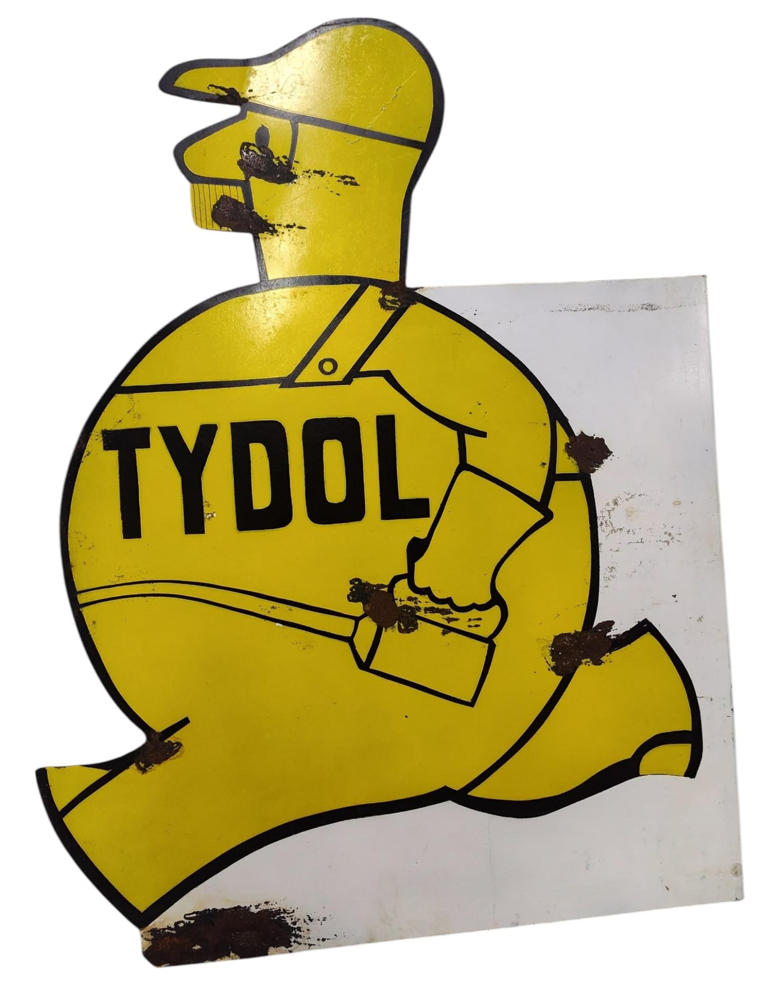 Tin Double Sided Tydol Motor Oil Flange Advertising Sign. (1 of 3)