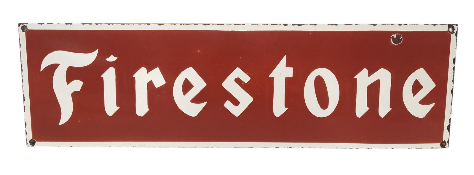 Porcelain Firestone Advertising Sign. (1 of 4)