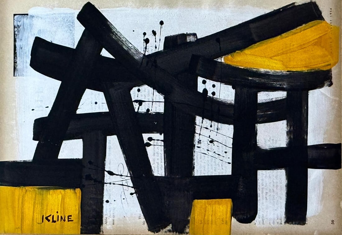 Franz Kline, Oil on newspaper. (1 of 3)