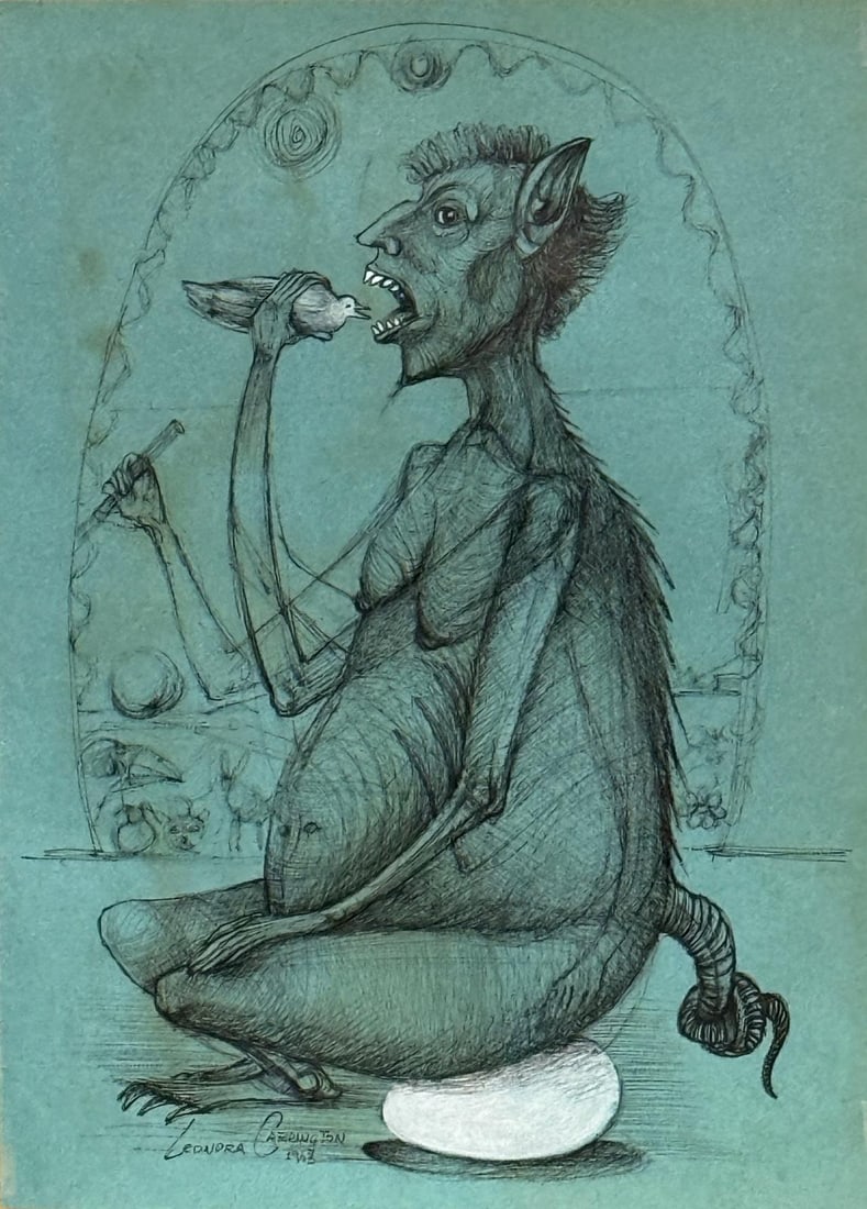 Leonora Carrington, Watercolor and ink on paper. (1 of 6)
