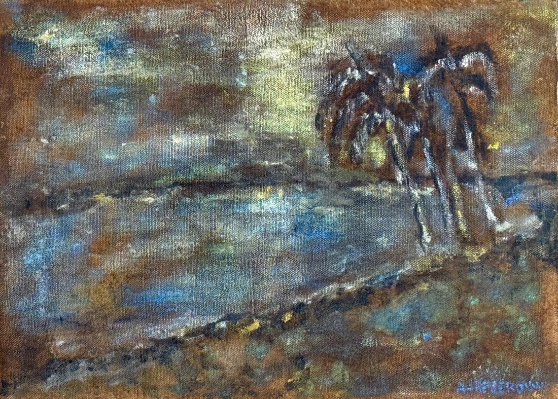 Armando Reveron, Oil on burlap. (1 of 3)