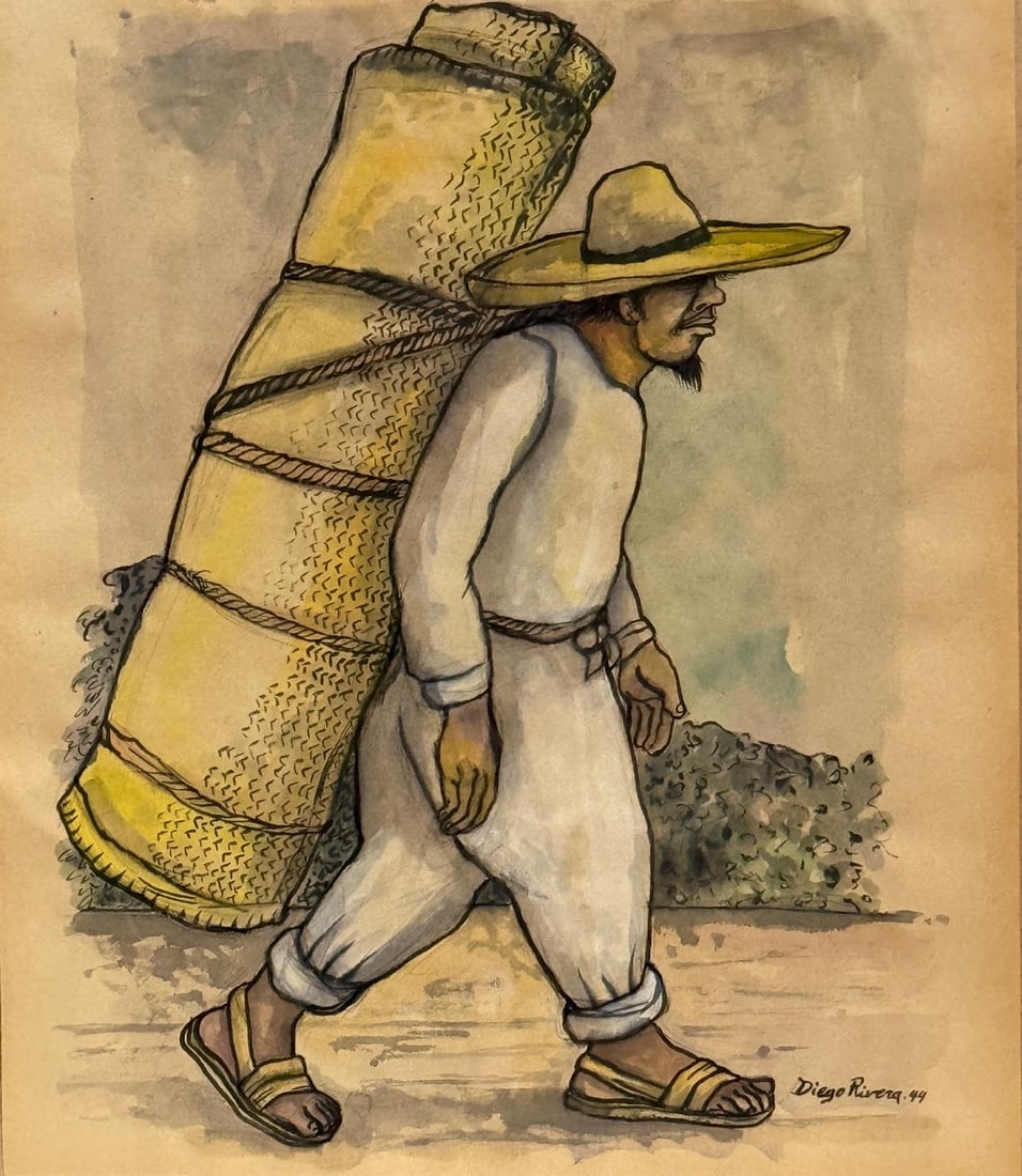 Diego Rivera, Watercolor on paper. (1 of 7)