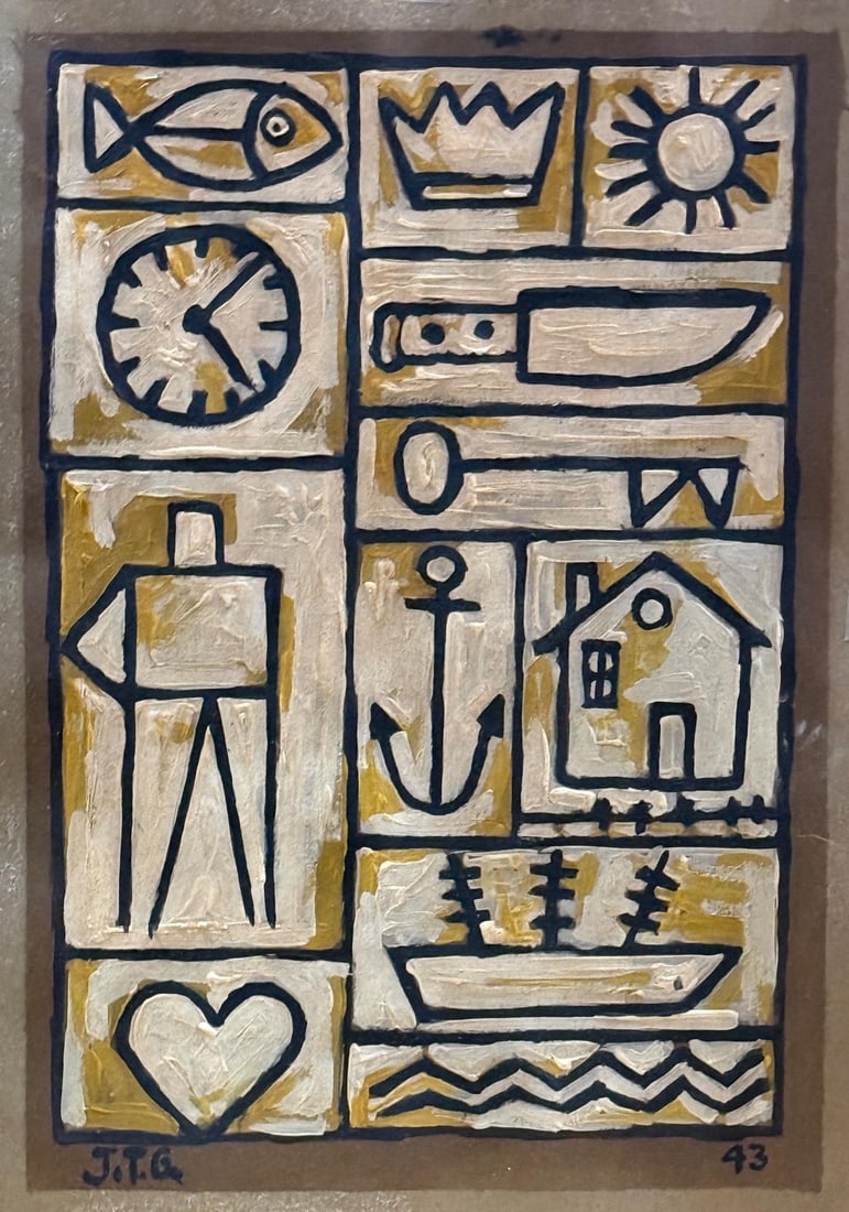 Joaquin Torres Garcia, Tempera on paper. (1 of 4)