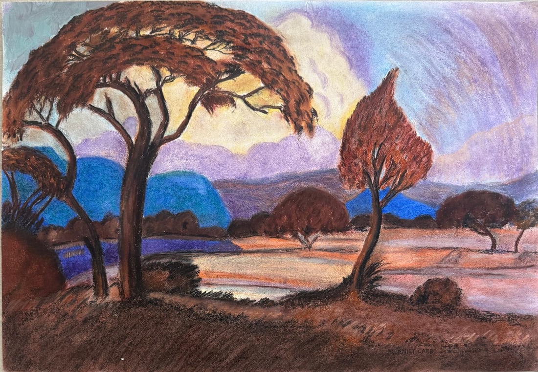 Emily Carr, Pastel on paper. (1 of 2)