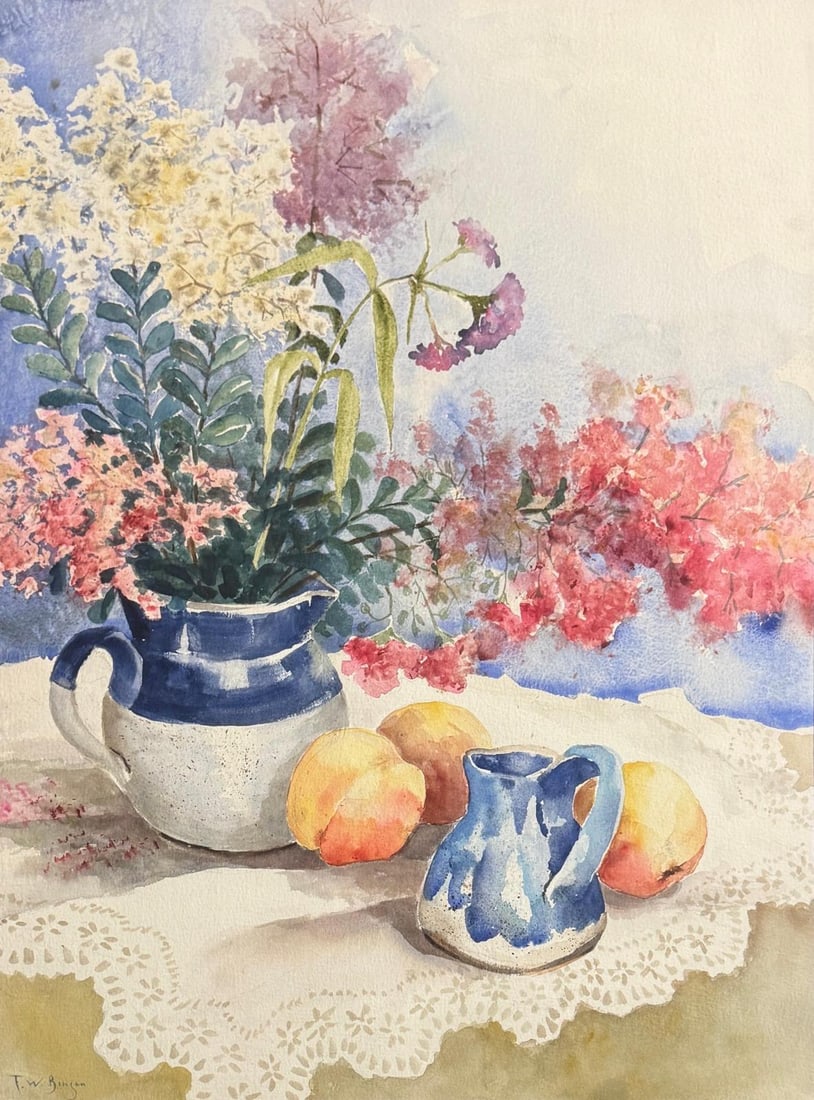 Frank Weston Benson, Watercolor on paper.: Frank Weston Benson (American, 1862-1951) Title: Untitled, Medium: Watercolor on paper, Date: Undated, Size: 24 h x 17 w in. This lot is accompanied by a COA (Certificate of Attribution), and is not a