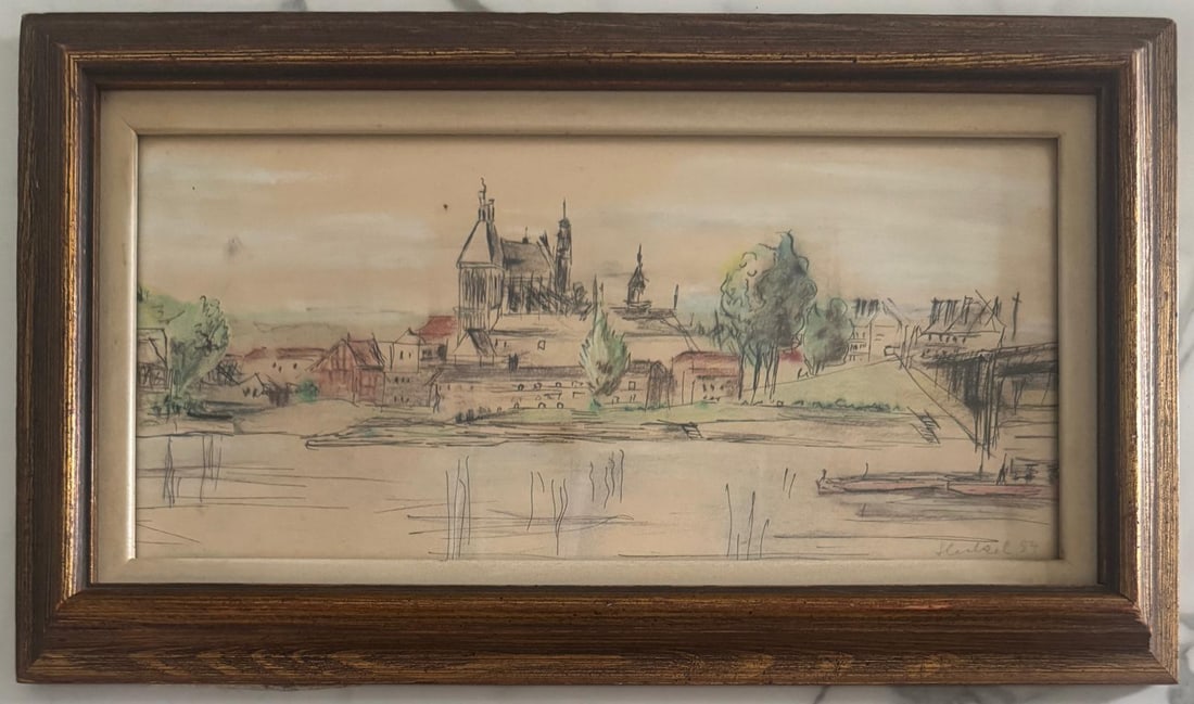 Erich Heckel, Mixed media on paper. (1 of 2)