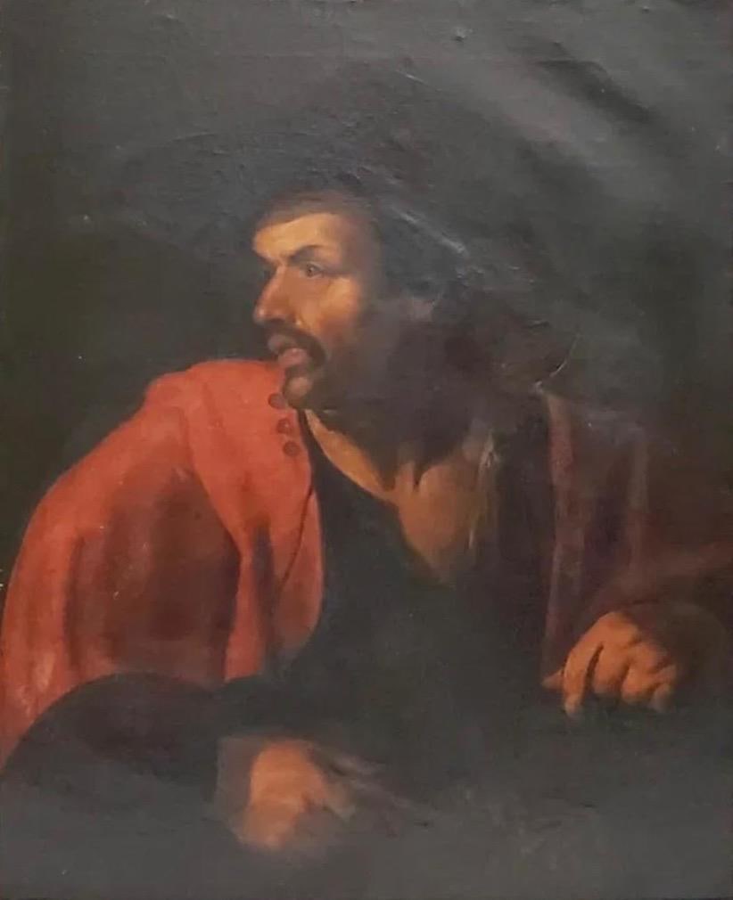 Annibale Carracci, Oil on canvas.: Annibale Carracci (1560-1609) Title: Untitled (Portrait), Medium: Oil on canvas, Date: Undated, Size: 31.50" h x 25.75" w inches. This lot is accompanied by a COA (Certificate of Attribution), and is 