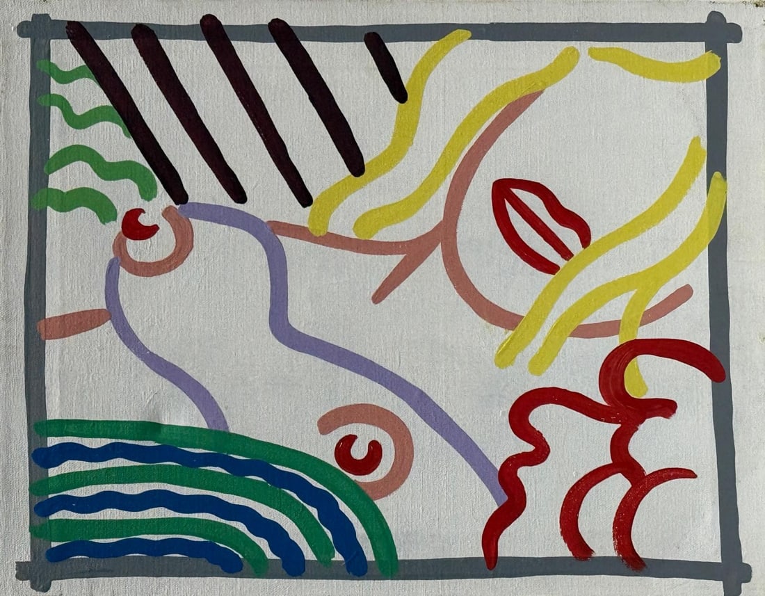 Tom Wesselmann, Acrylic on canvas.: Tom Wesselmann (1931-2004) Title: Untitled (Bedroom Blonde), Medium: Acrylic on canvas, Size: 13.50 h x 17.50 w in, Date: ca. 1987. This lot is accompanied by a COA (Certificate of Attribution) and is