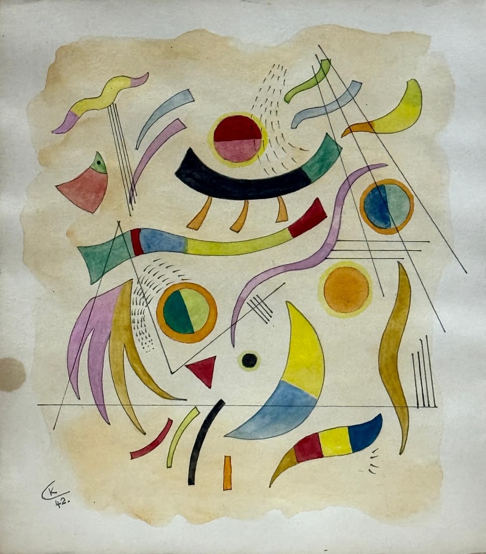 Wassily Kandinsky, Watercolor and ink on paper. (1 of 4)
