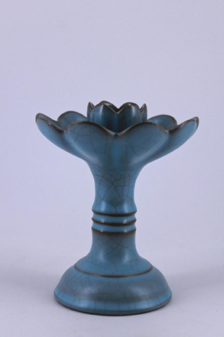 Song RuYao Porcelain Candle Holder (1 of 6)