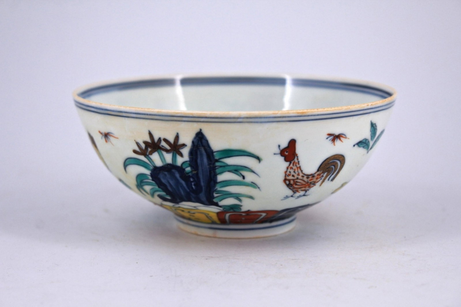 Ming Dou Cai Porcelain Bowl: Ming Dou Cai Porcelain Bowl 4 3/8 W x 2h"