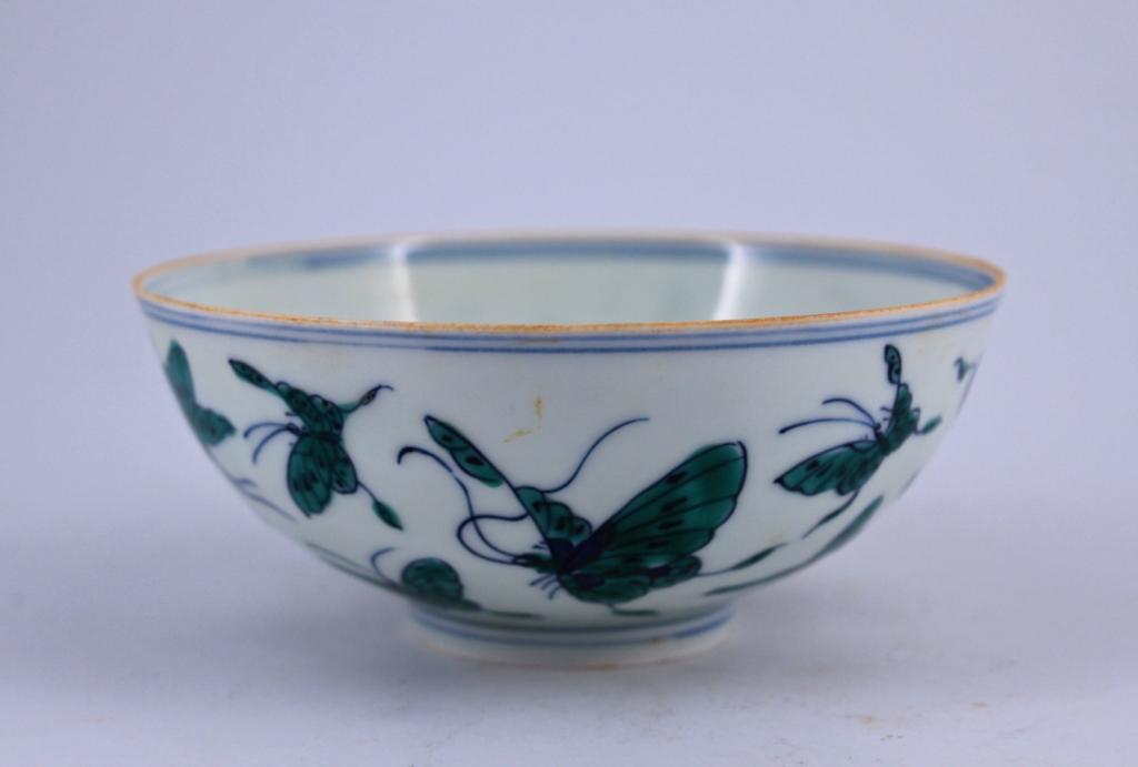 Green Butterfly Porcelain Bowl (1 of 6)