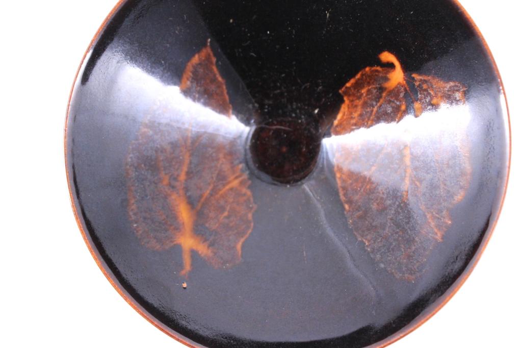 Song Black Porcelain Bowl with Leaf Mark (1 of 5)