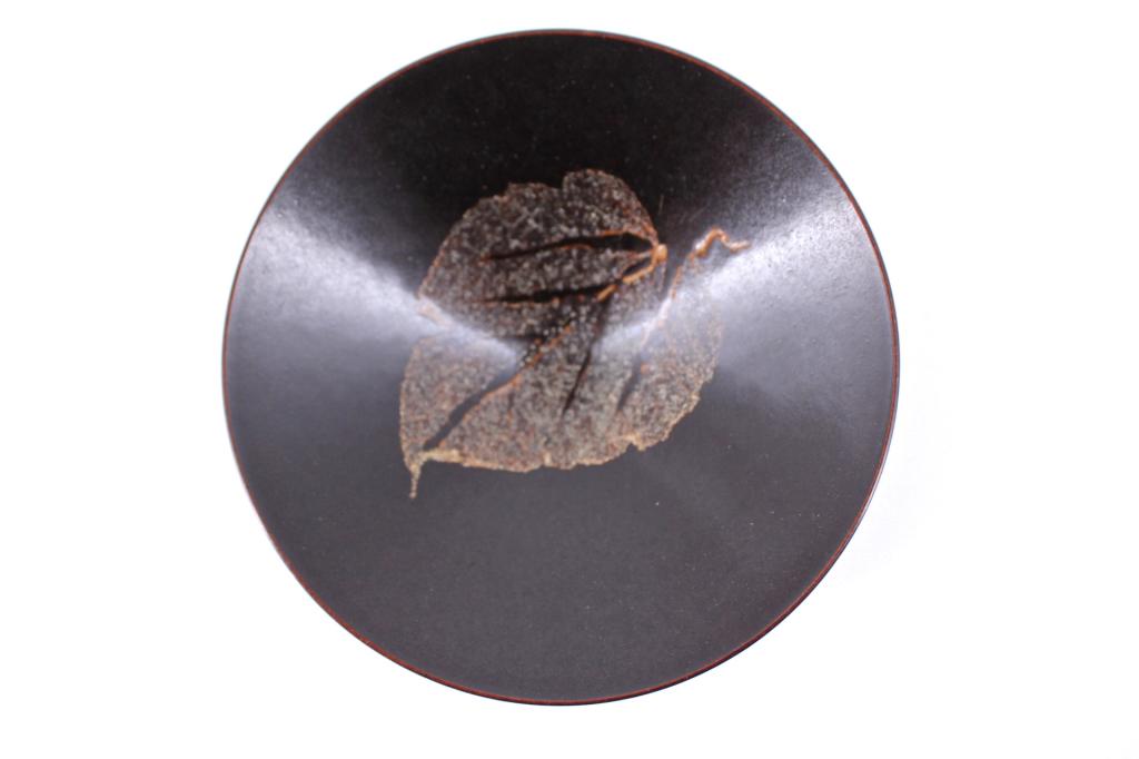 Song Black Porcelain Bowl with Leaf Mark (1 of 4)