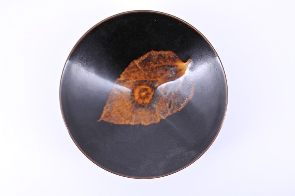 Song Black Porcelain Bowl with Leaf Mark (1 of 5)