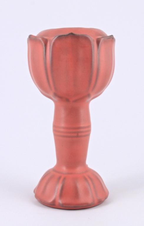 Song Jiang Dou Hong Lotus Vase: Song Jiang Dou Hong Lotus Vase 6 3/4"H x 3 1/2"W