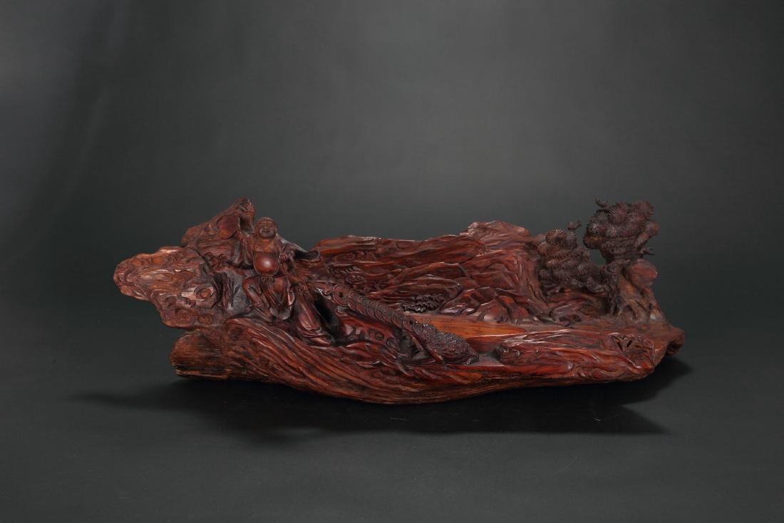 A Chinese Carved Huanghuali Fruit Plate (1 of 5)