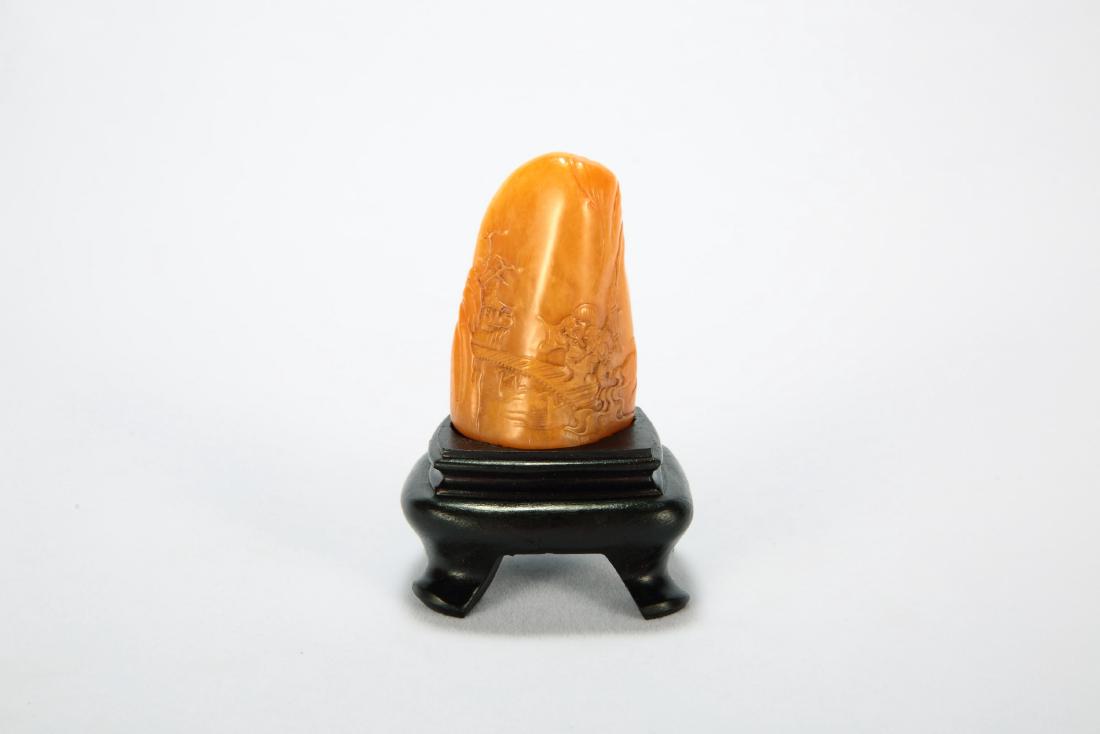 A Chinese Carved Stone Decoration with Base (1 of 5)