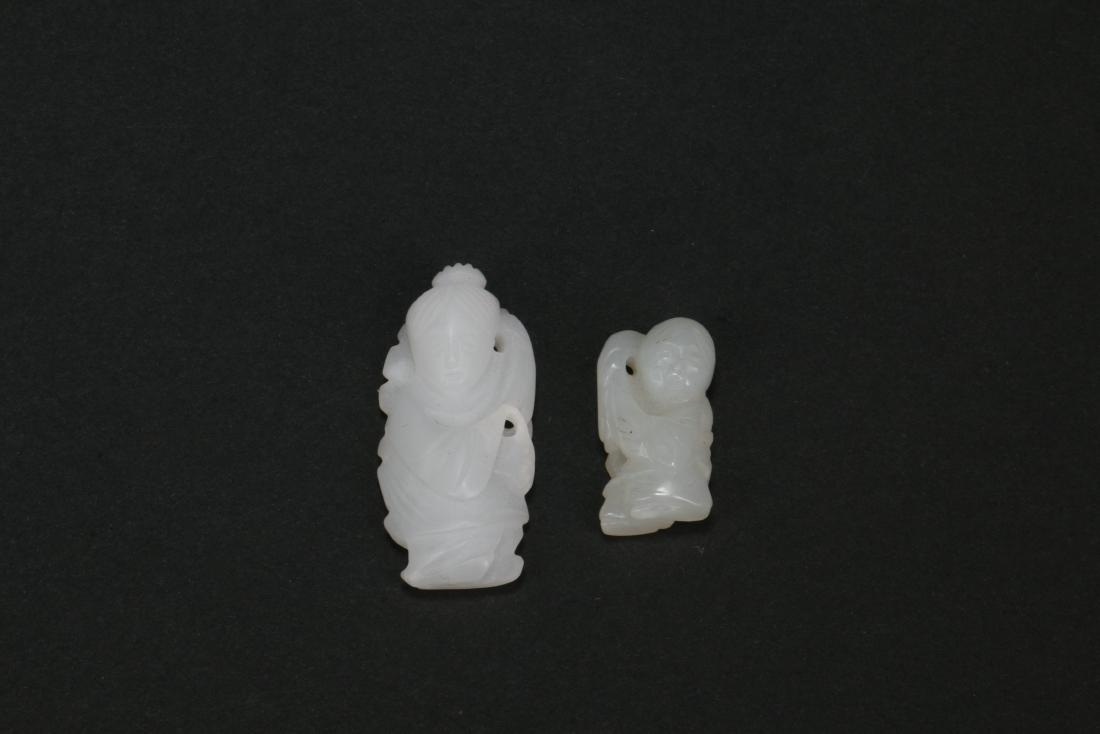A Set Of Two Chinese Carved Jade Pendants (1 of 6)