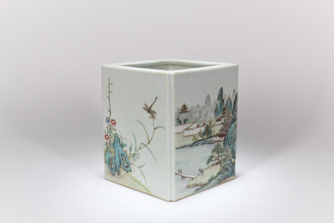 A Chinese Porcelain Brush Pot (1 of 9)