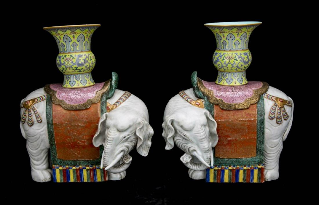 A Pair of Chinese Famille-Rose Elephant Porcelain (1 of 7)