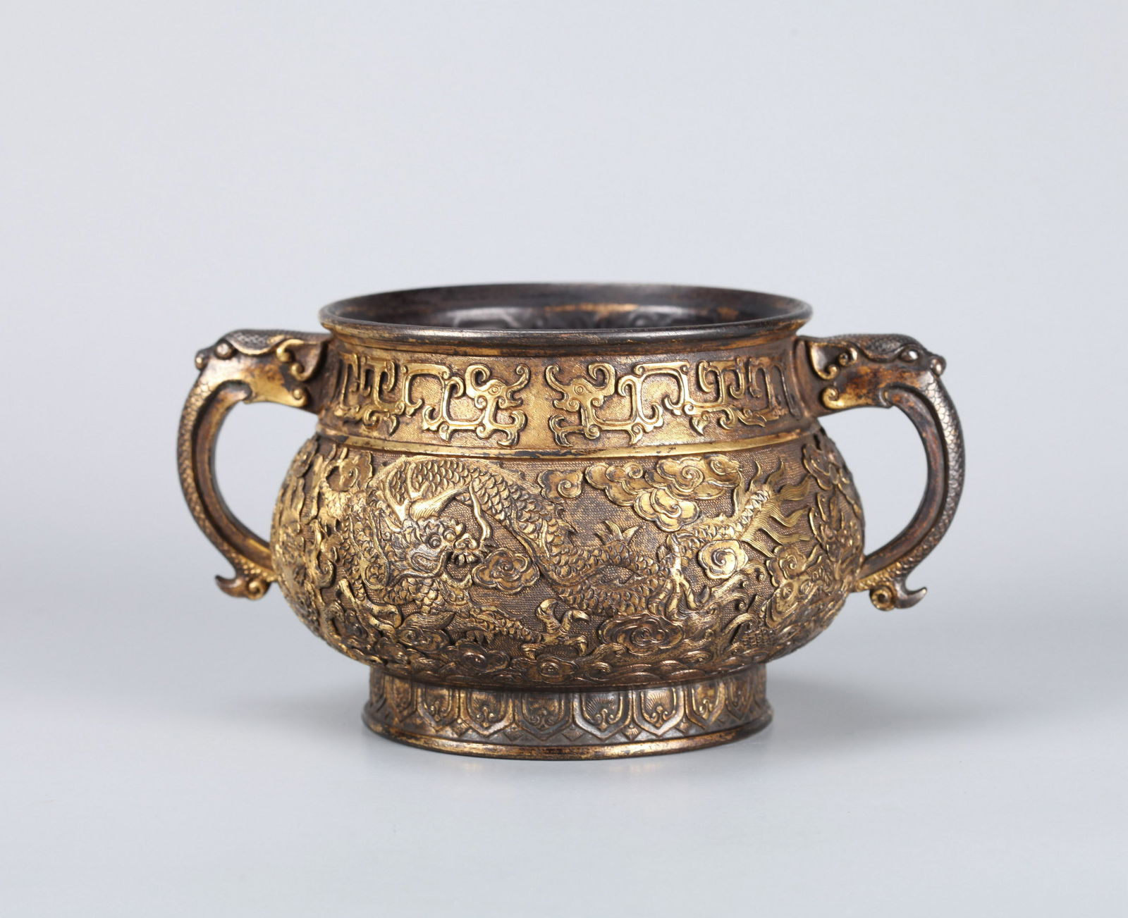 A Chinese Gilt Bronze Incense Burner (1 of 7)
