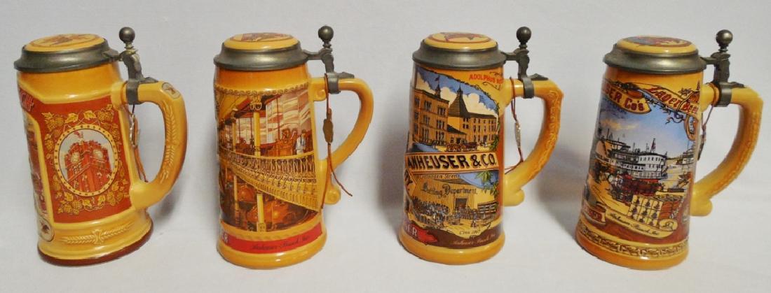 Lot of 4 Budweiser Beer Steins (1 of 8)
