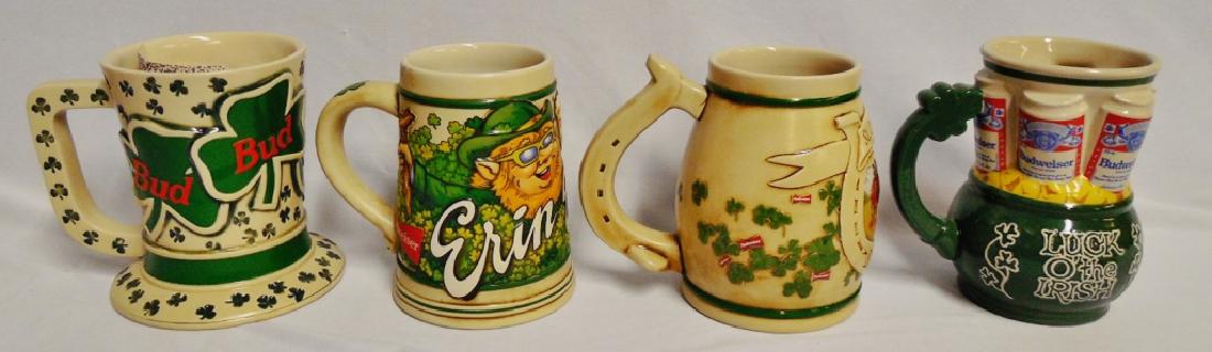 Lot of 4 Budweiser Mugs St. Patrick's Day/Irish (1 of 2)