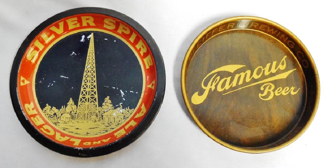 Lot of 2 Circular Beer Tip Trays/Mini Beer Trays (1 of 2)