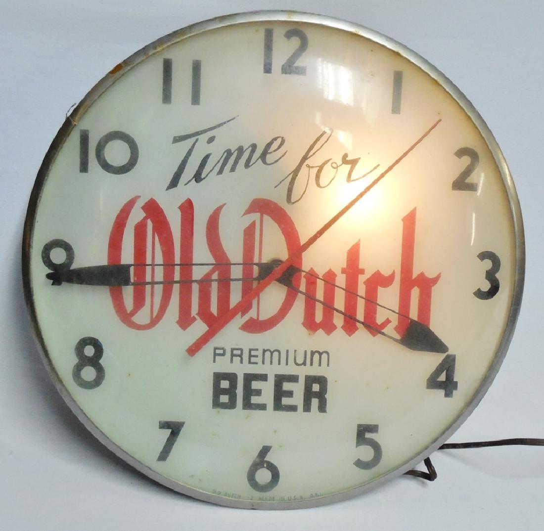 Electric "Old Dutch Premium" Beer Clock (1 of 2)