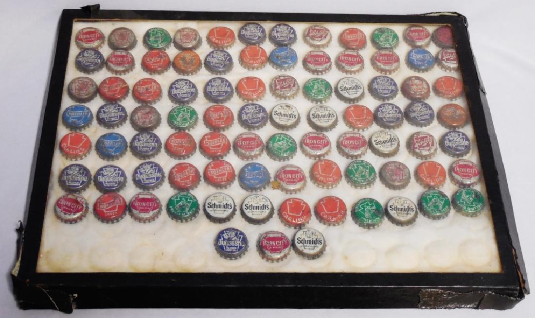 Lot of 87 Beer Caps in Display Case (1 of 5)