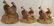 Lot of 3 Cast Iron Quail Pieces