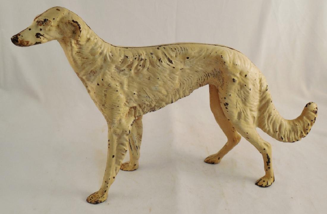 Cast Iron Dog Doorstop Large Russian Wolf Hound (1 of 2)