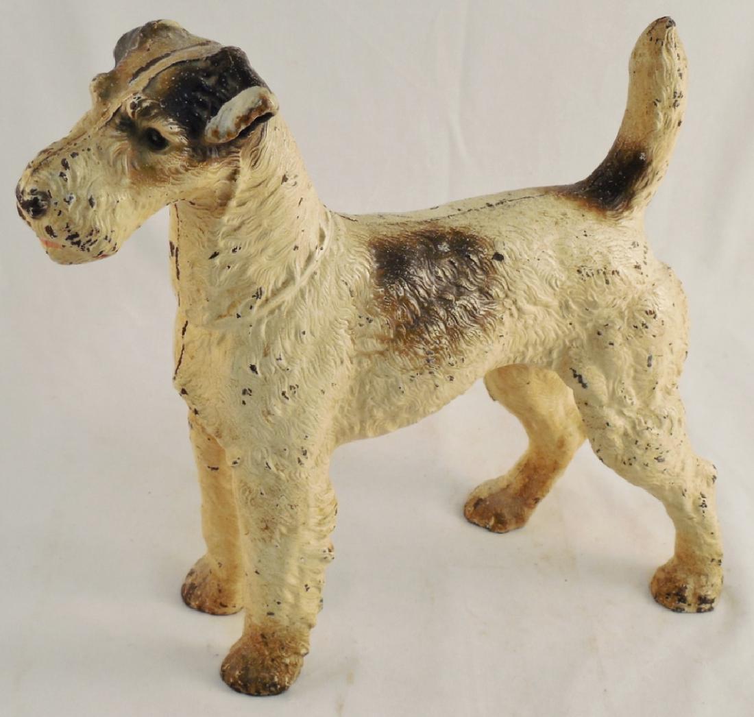 Cast Iron Dog Doorstop Fox Terrier