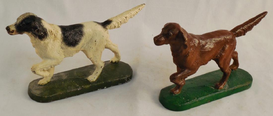 Lot of 2 Cast Iron Dog Doorstop Irish Setters (1 of 2)