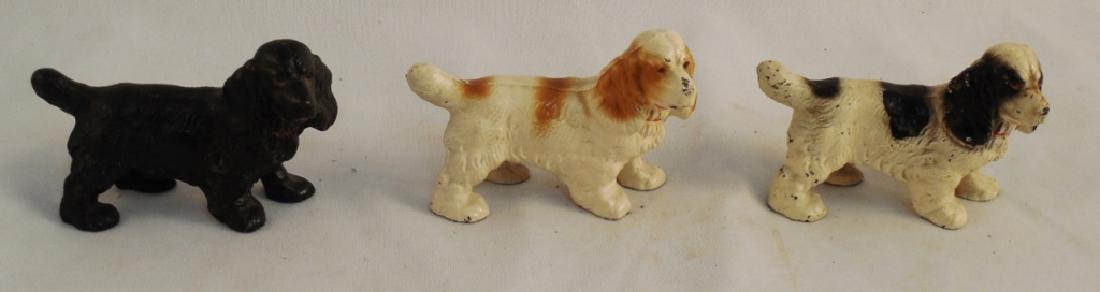 Lot of 3 Miniature Cast Iron Cocker Spaniels (1 of 2)