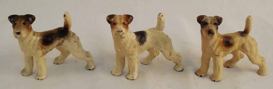 Lot of 3 Miniature Cast Iron Fox Terriers (1 of 2)