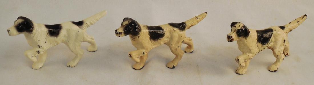 Lot of 3 Miniature Cast Iron Irish Setters (1 of 2)