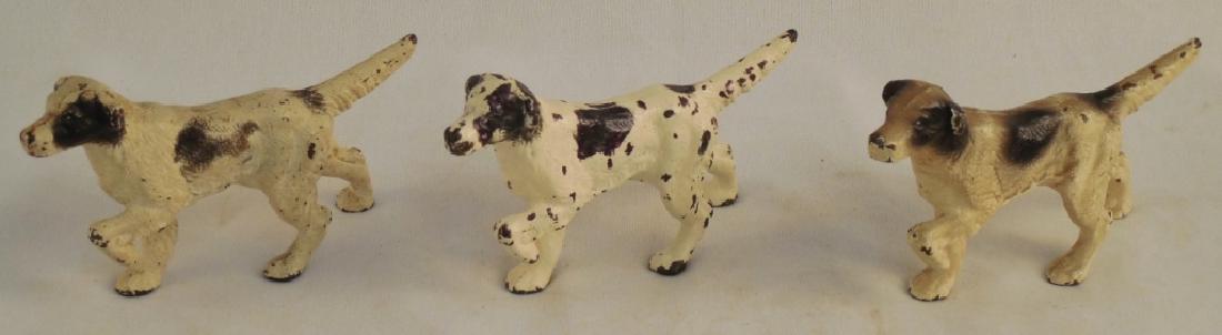 Lot of 3 Miniature Cast Iron Irish Setters (1 of 2)