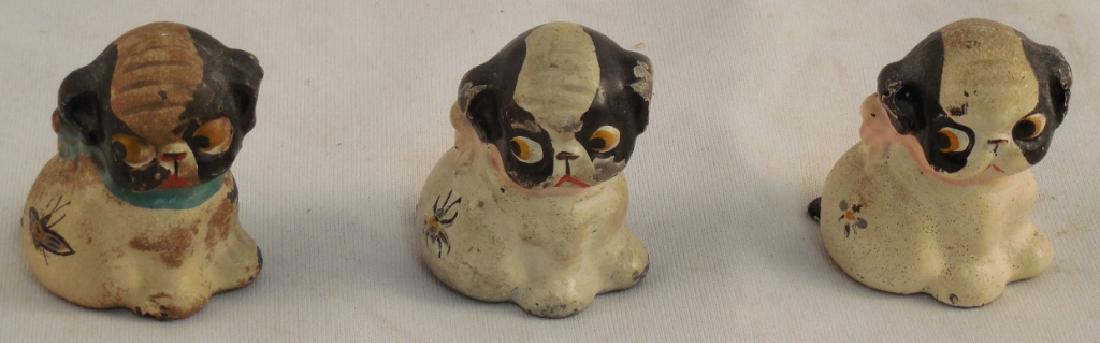 Lot of 3 Miniature Cast Iron Puppos (1 of 2)