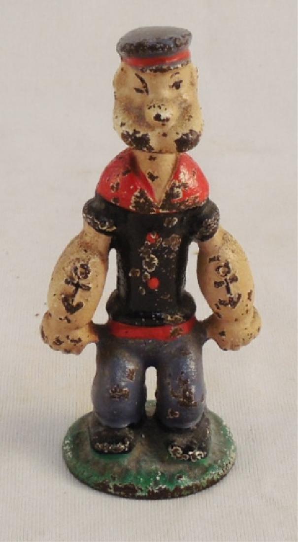 Cast Iron Popeye 3 1/4" H: .